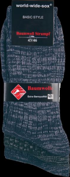 Socken Herren Baumwoll Jeans Strumpf dunkel 3-er Paar